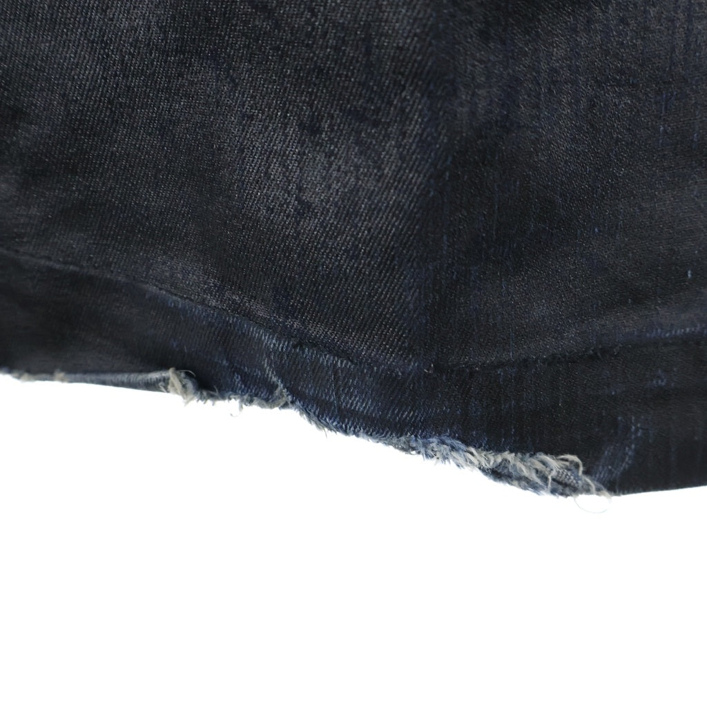 Rick Owens(リックオウエンス) 24AW Cargobelas Denim pants カーゴベラ コーティング デニムパンツ ブラック RU02D6339-SCT