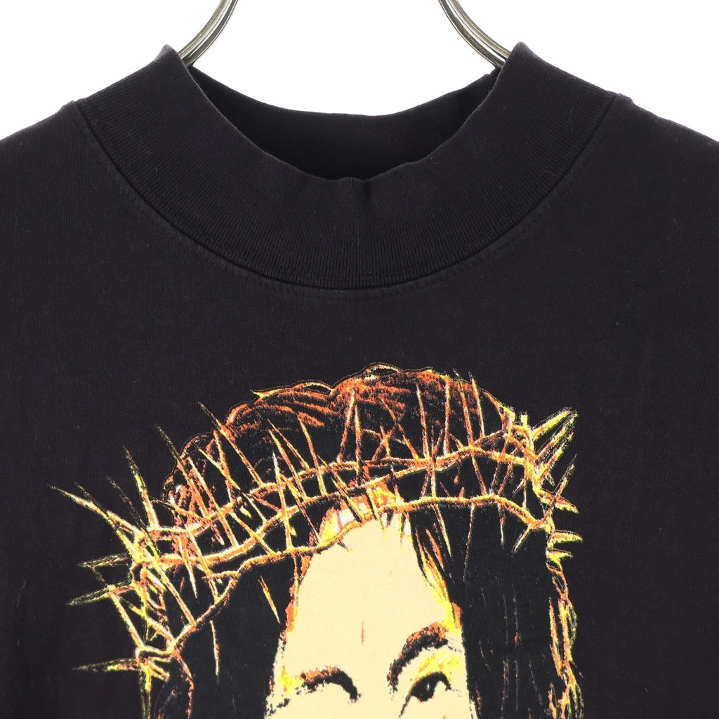 AWGE(エーダブリュージーイー) ×Kanye West Jesus is King ラメグラフィック プリント 半袖 Tシャツ カットソー ブラック
