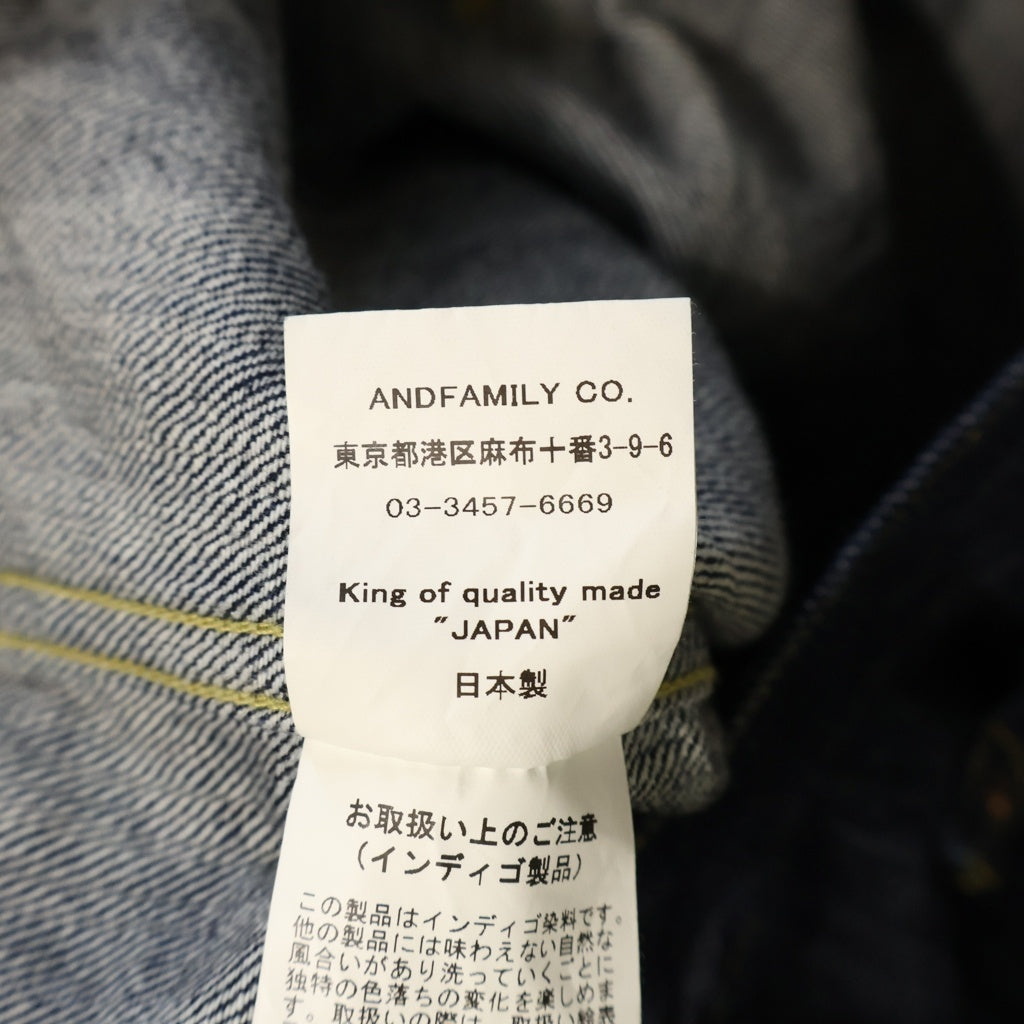 ANDFAMILYS(アンドファミリー) DENIM JACKET RECORD-S1XX デニム ジャケット インディゴ