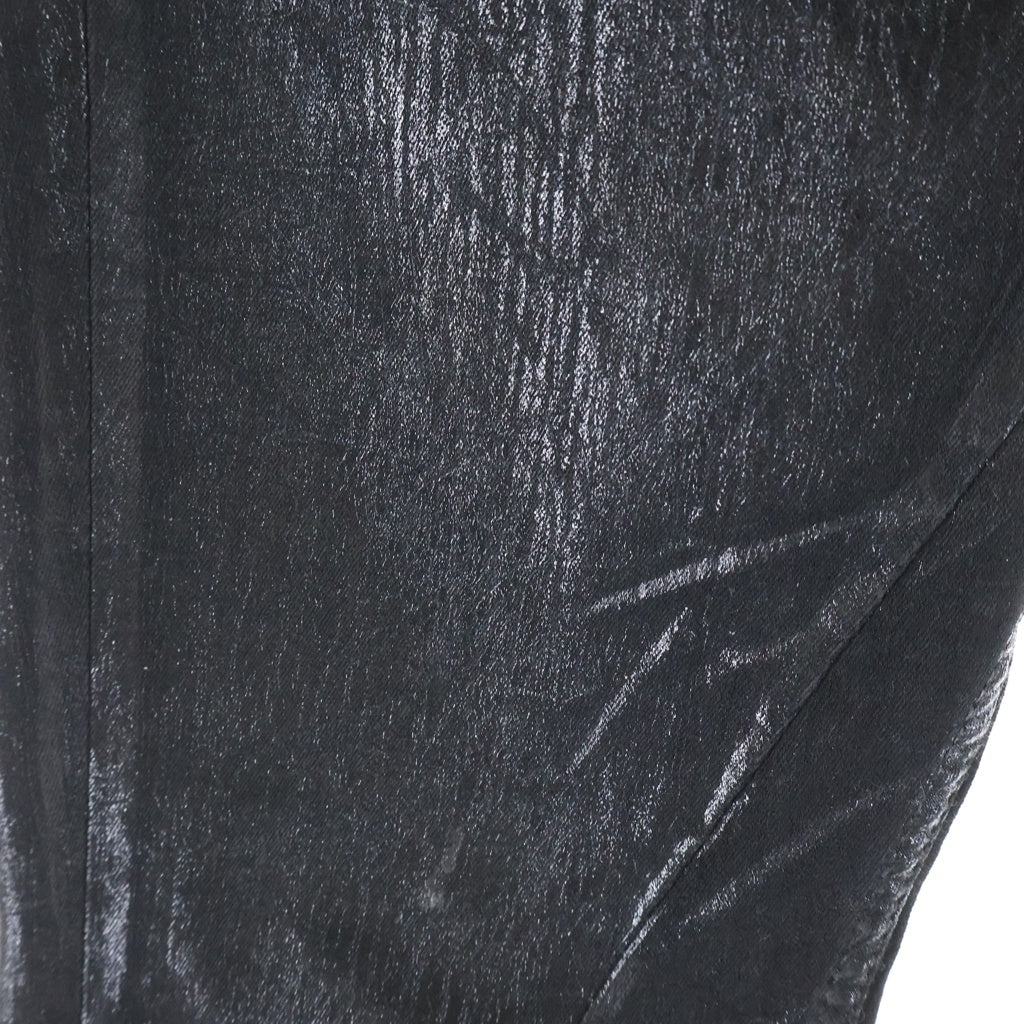 Rick Owens DRKSHDW(リックオウエンス ダークシャドウ) BOLAN BOOTCUT ボランブーツカット コーティング パンツ ブラック レディース DS01C6311-SBF