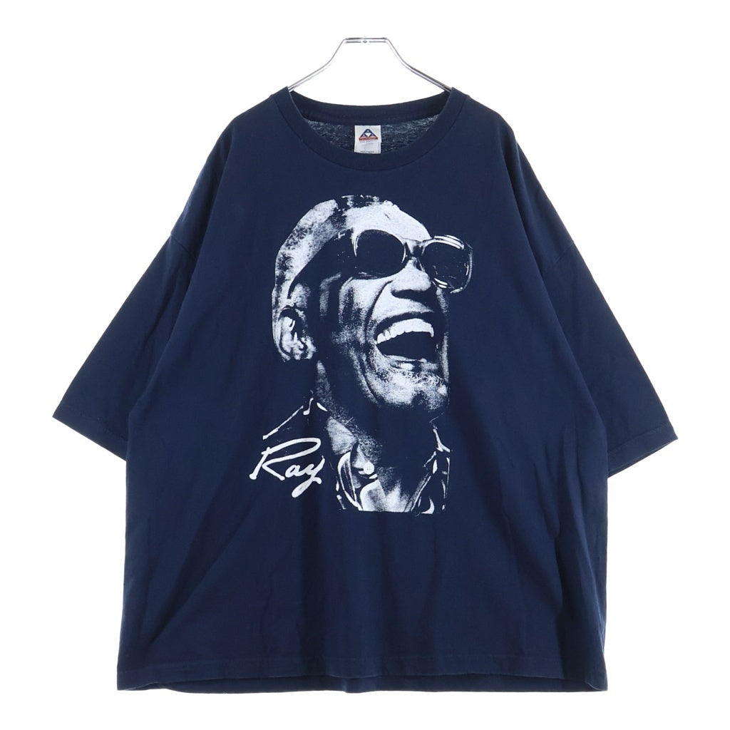 VINTAGE(ヴィンテージ) 00s Ray charles Big Face Print Tee レイチャールズ ビッグフェイス プリント半袖Tシャツ カットソー ネイビー