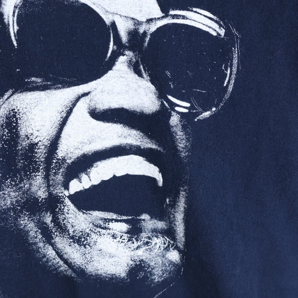 VINTAGE(ヴィンテージ) 00s Ray charles Big Face Print Tee レイチャールズ ビッグフェイス プリント半袖Tシャツ カットソー ネイビー
