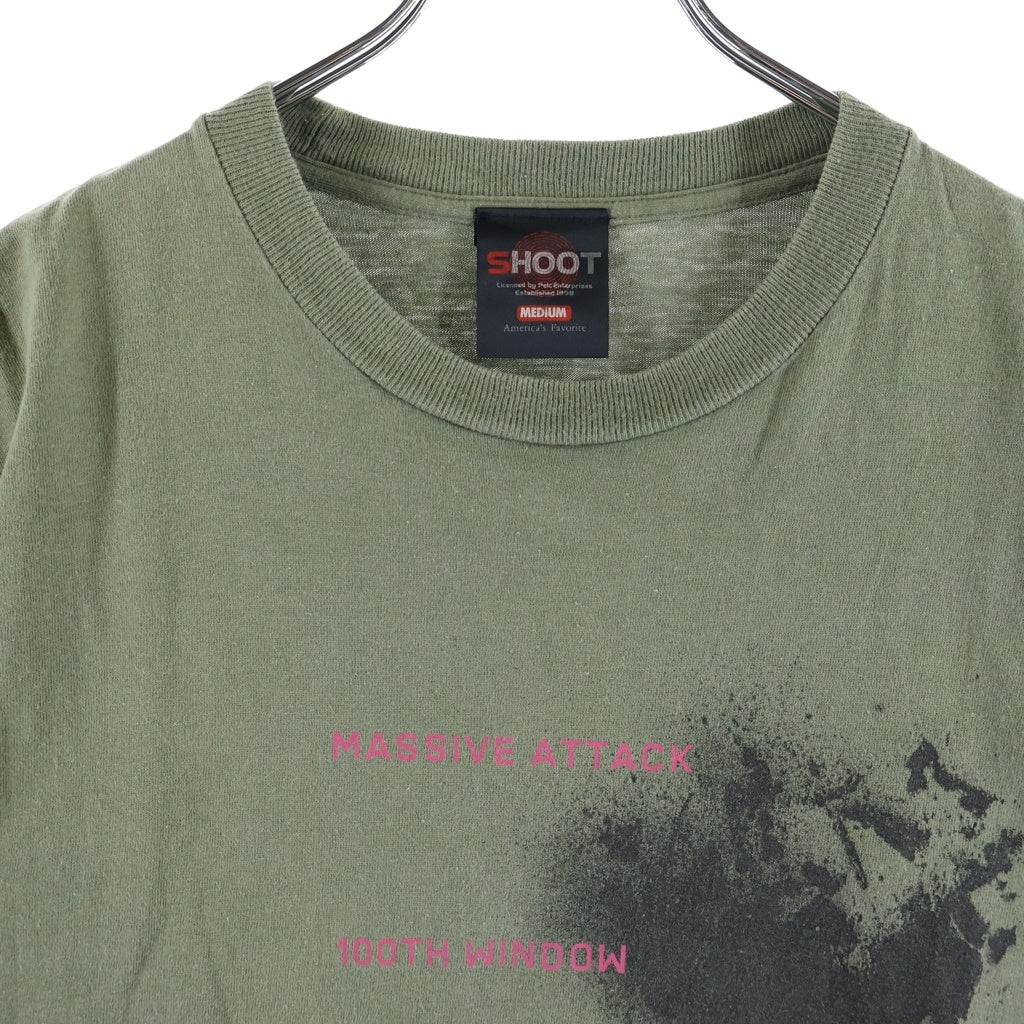VINTAGE(ヴィンテージ) 00s Massive Attack 100th Window Print Tee マッシブアタック フロントプリント半袖Tシャツ カットソー カーキ