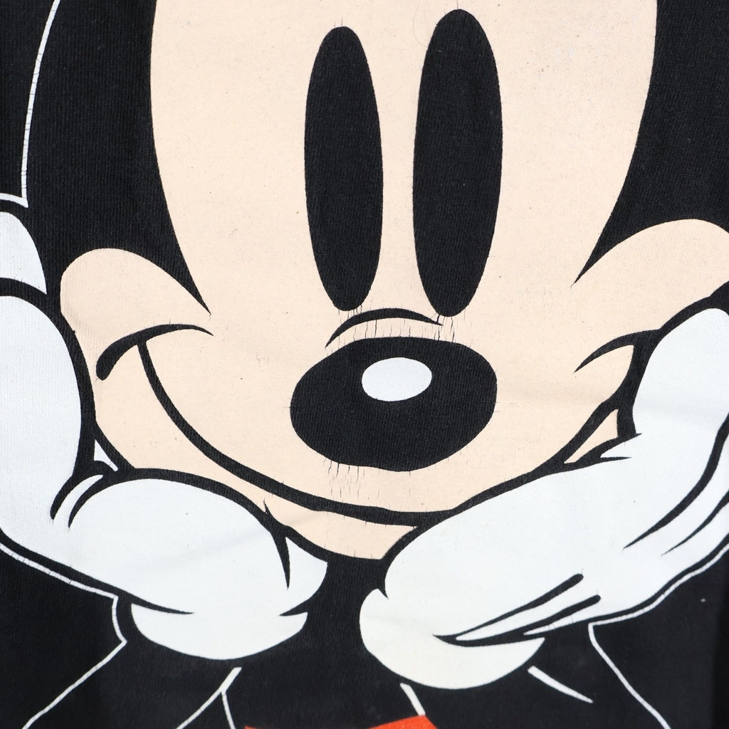 VINTAGE(ヴィンテージ) 90s MICKEY MOUSE PRINT TEE ミッキーマウス フロントプリント半袖Tシャツ ブラック