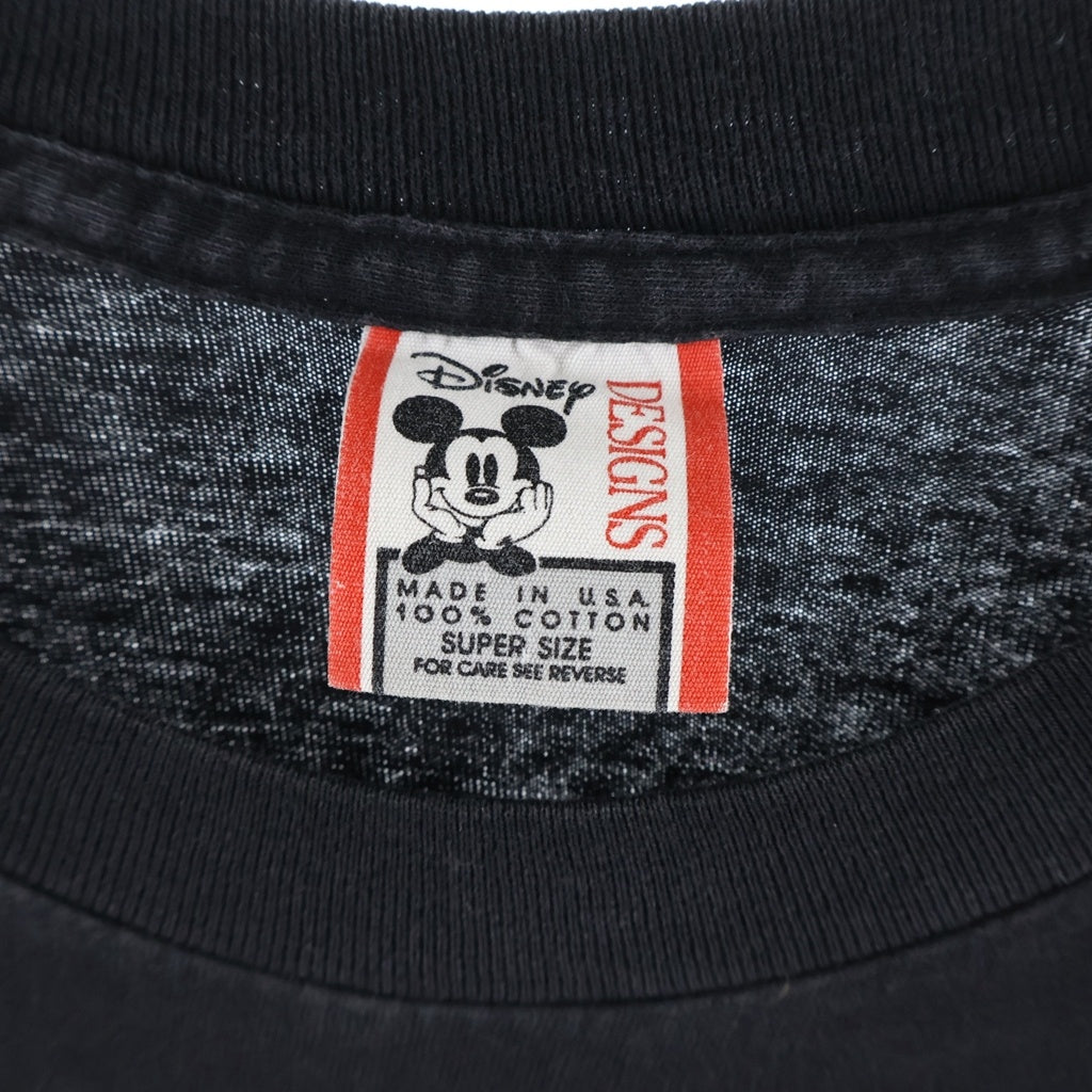 VINTAGE(ヴィンテージ) 90s MICKEY MOUSE PRINT TEE ミッキーマウス フロントプリント半袖Tシャツ ブラック