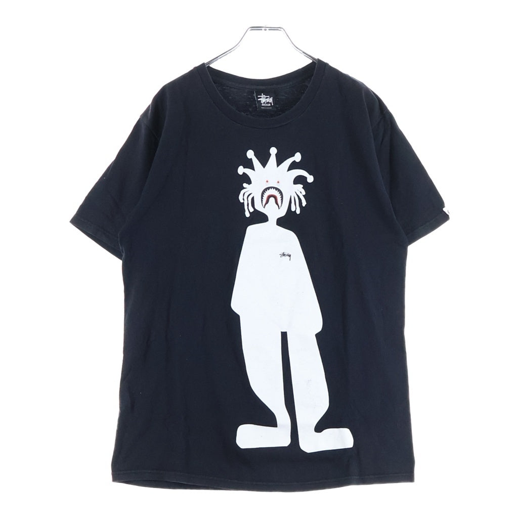 STUSSY(ステューシー) ×A Bathing Ape Sharkman Tee ×アベイジングエイプ シャークマン プリント半袖Tシャツ ブラック