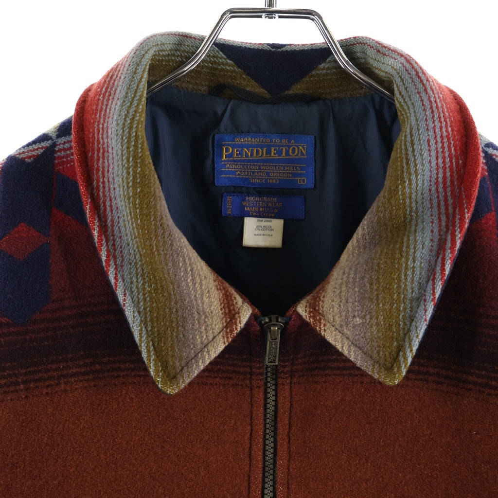 PENDLETON(ペンドルトン) 90s WOOL JIPUP BLOUSON ウール ジップアップ ブルゾンジャケット マルチ