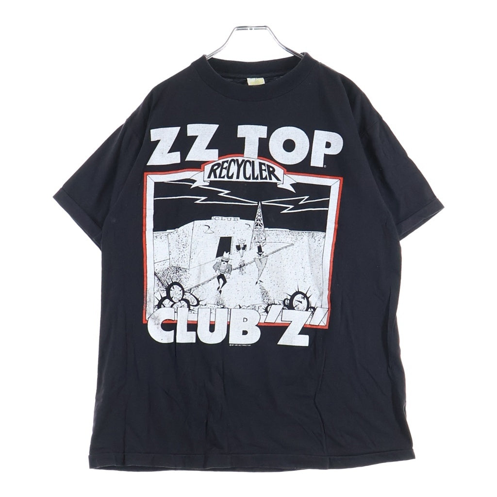 VINTAGE(ヴィンテージ) 90S ZZ TOP Recycler ZZトップ リサイクラー ロゴ プリント 半袖カットソー Tシャツ ブラック