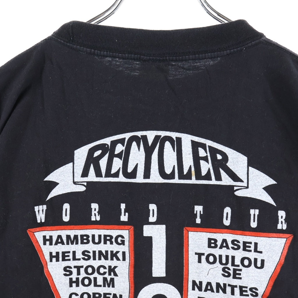 VINTAGE(ヴィンテージ) 90S ZZ TOP Recycler ZZトップ リサイクラー ロゴ プリント 半袖カットソー Tシャツ ブラック