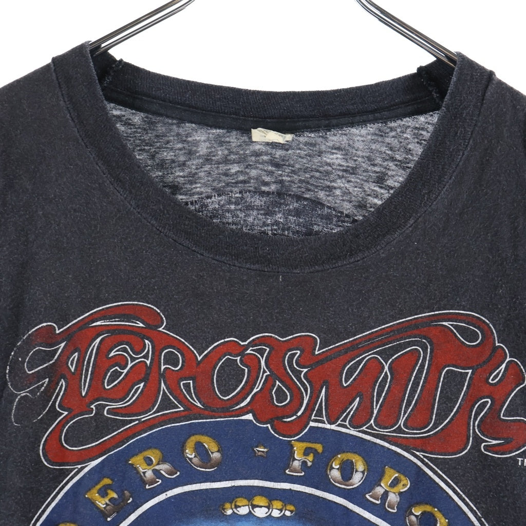 VINTAGE(ヴィンテージ) 80S AEROSMITH 1986 TOUR エアロスミス ツアー 半袖カットソー Tシャツ ブラック