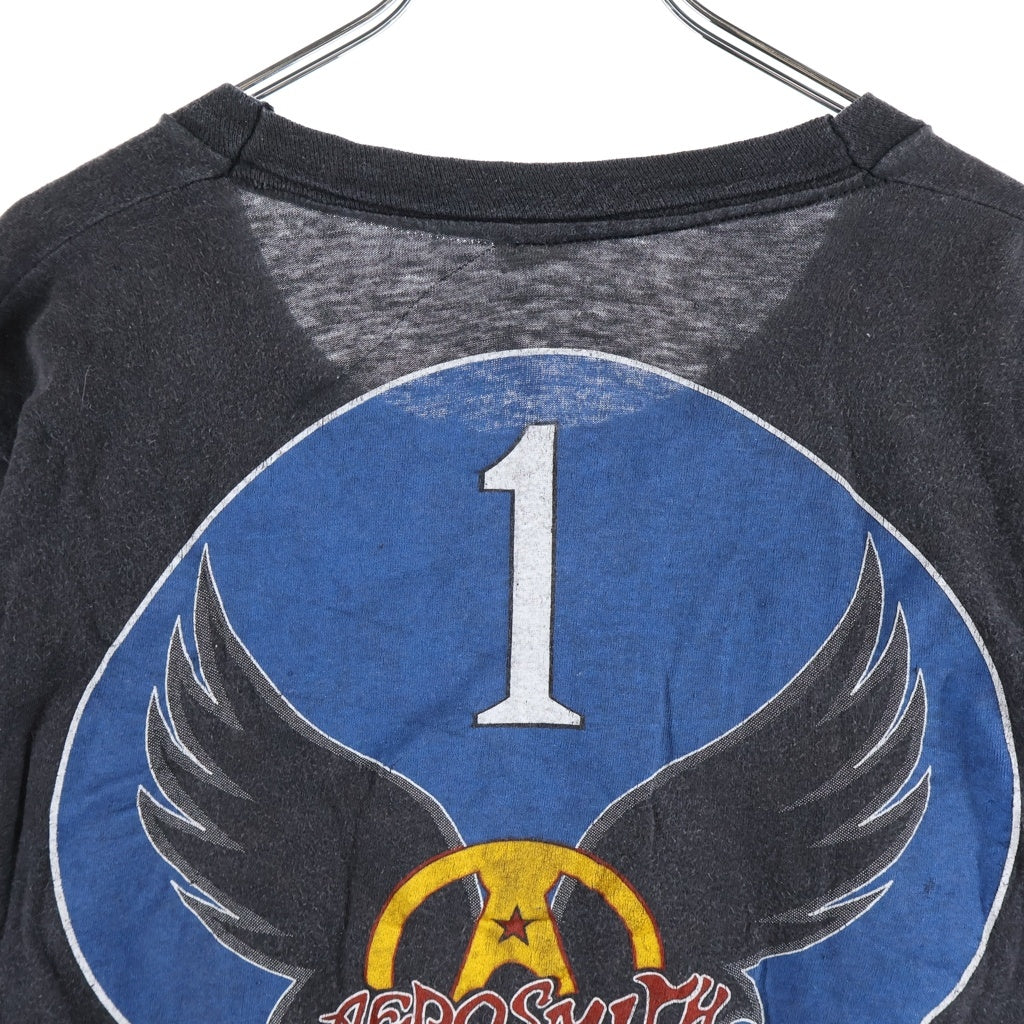 VINTAGE(ヴィンテージ) 80S AEROSMITH 1986 TOUR エアロスミス ツアー 半袖カットソー Tシャツ ブラック