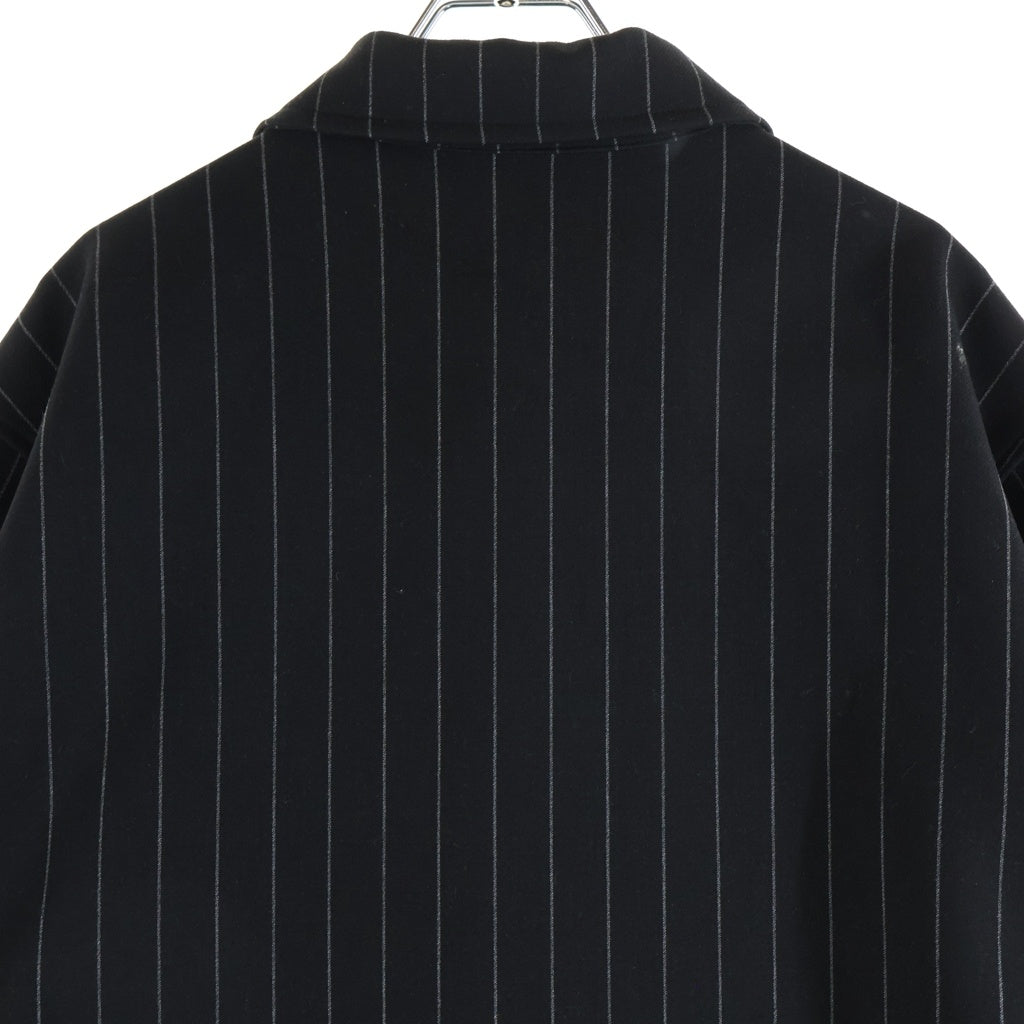KITH(キス) 23SS Pinstripe Woodpoint Shooting Shirt ピンストライプ ウッドポイント シューティング 半袖 シャツ ブラック KHM031018