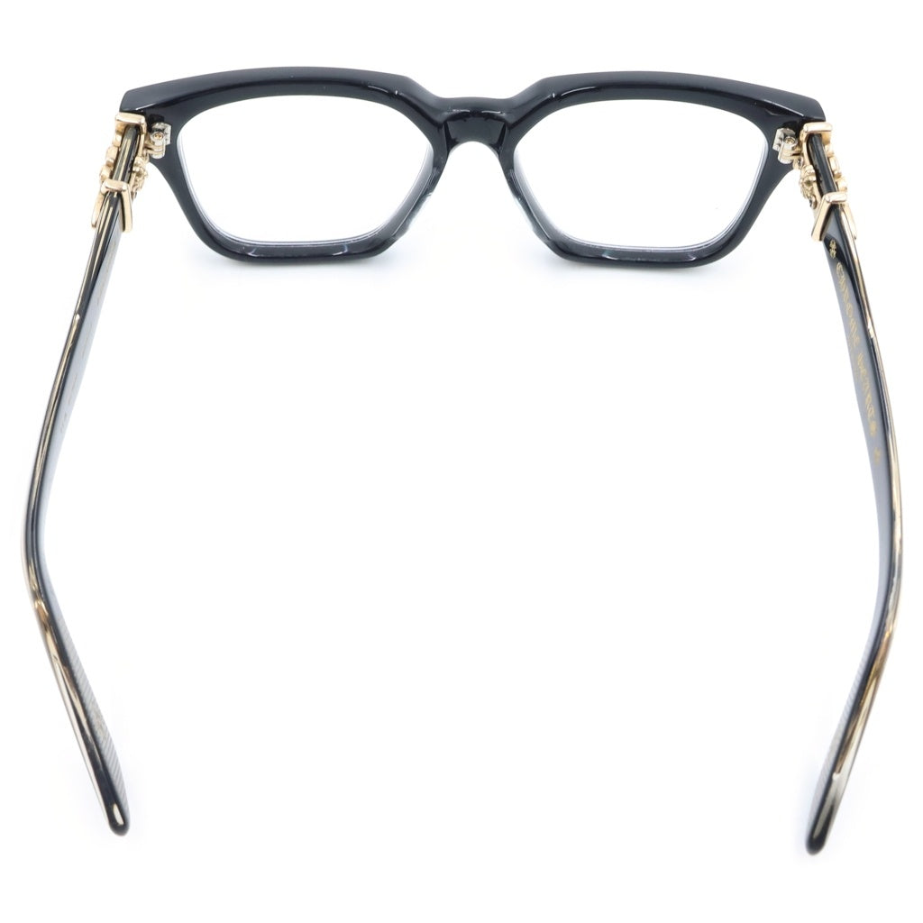 CHROME HEARTS(クロムハーツ) VAGILLIONAIRE2 ダガーテンプル ウェリントン アイウェア 眼鏡 ブラック/ゴールド