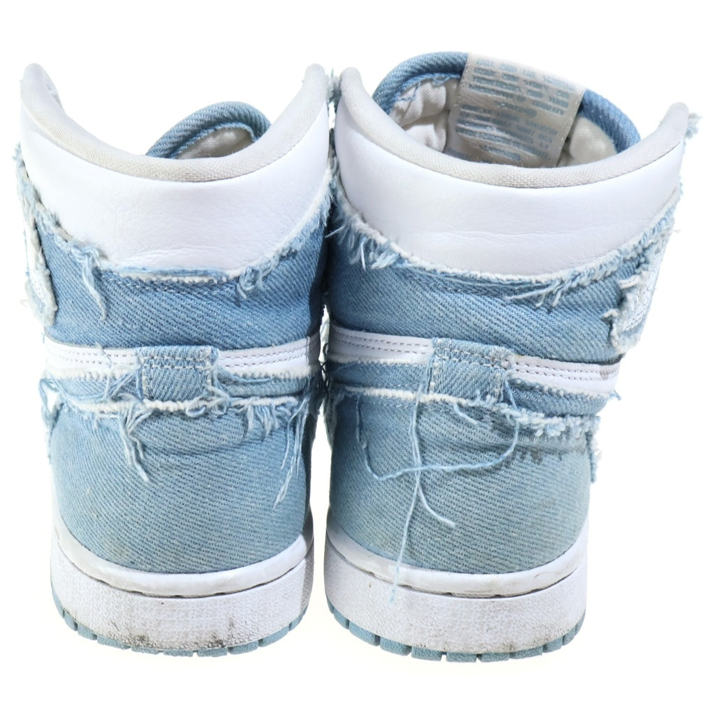 NIKE(ナイキ) WMNS AIR JORDAN1 HIGH OG DENIM エアジョーダン1 デニム ウィメンズ ハイカットスニーカー インディゴ/ホワイト US7/24cm DM9036-104 レディース