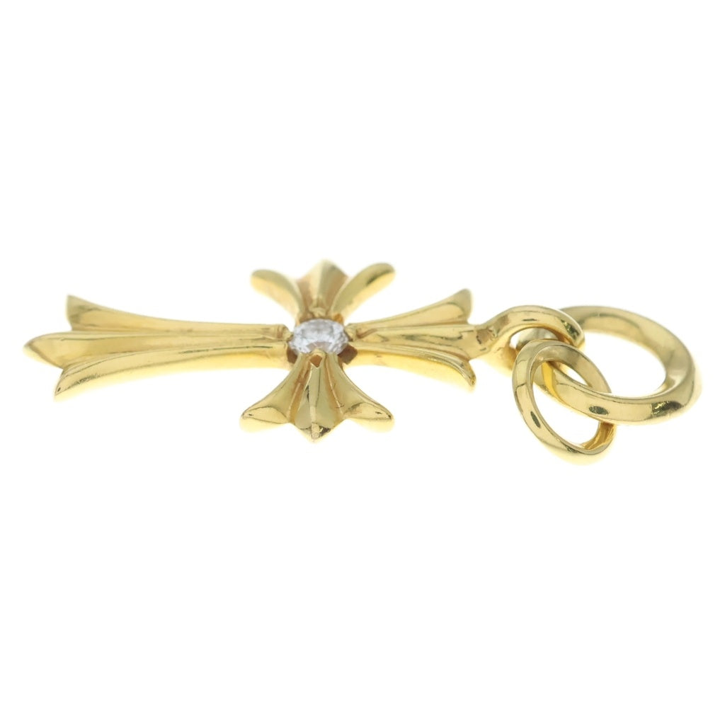 CHROME HEARTS(クロムハーツ) 22K TINY CH CROSS タイニーCHクロス 1ダイヤ ペンダントトップ ゴールド 22金丸カン付き