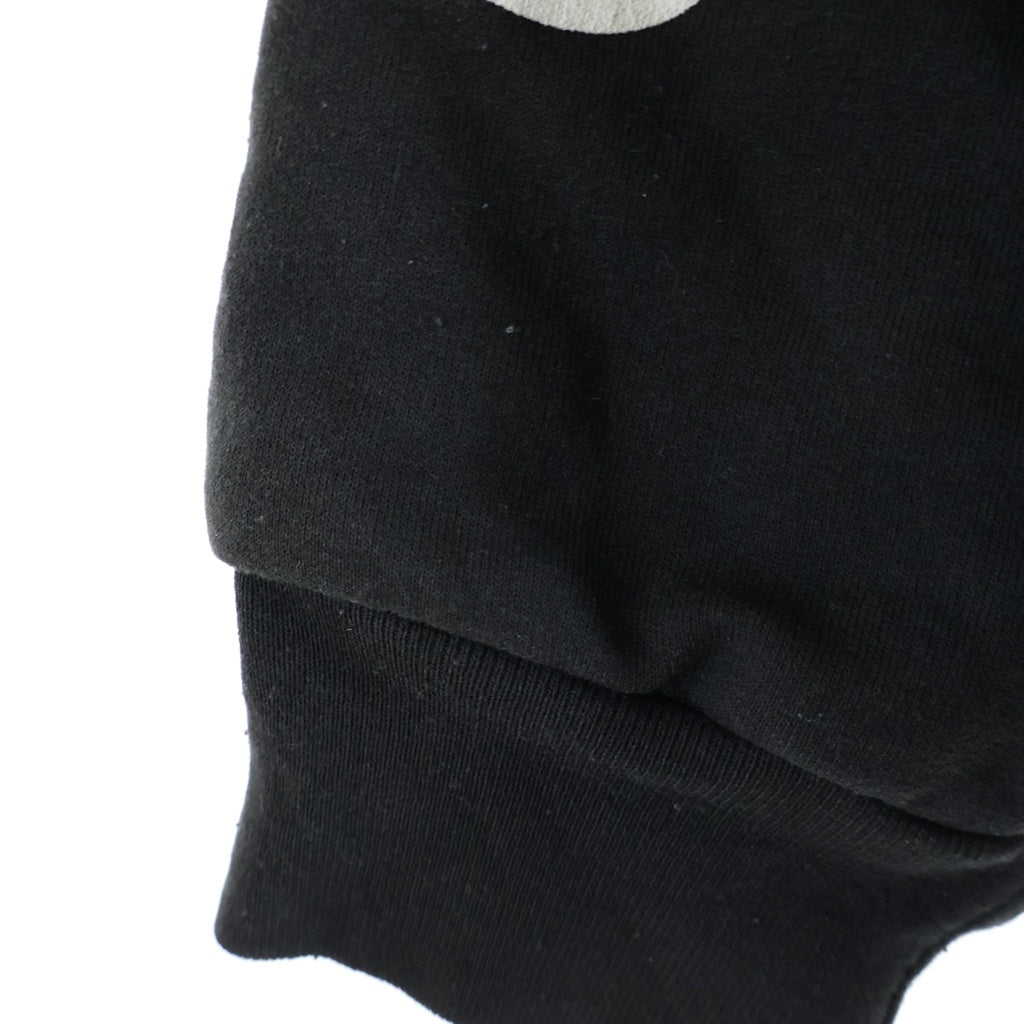 CHROME HEARTS(クロムハーツ) OLD SWTSHRT HD ZIP オールド 裏地サーマル 袖ロゴ ホースシュープリント ダガージップフーディ パーカー ブラック