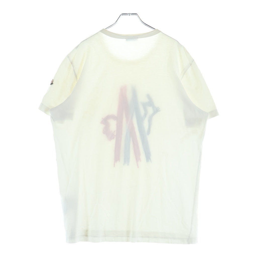 MONCLER(モンクレール) 17SS GRENOBL MAGLIA T-SHIRT マグリア フロントロゴ刺繍 クルーネック半袖Tシャツカットソー ホワイト C10918035050