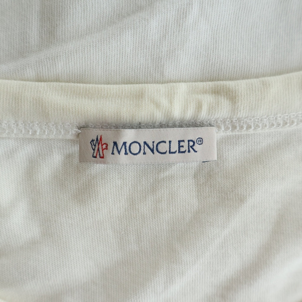 MONCLER(モンクレール) 17SS GRENOBL MAGLIA T-SHIRT マグリア フロントロゴ刺繍 クルーネック半袖Tシャツカットソー ホワイト C10918035050