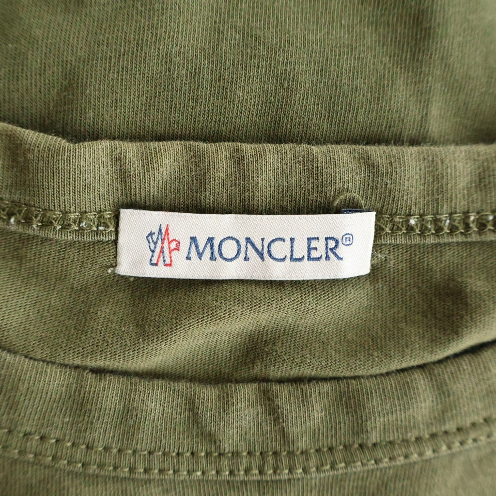 MONCLER(モンクレール) 17SS GRENOBL MAGLIA T-SHIRT マグリア フロント ポケット クルーネック半袖Tシャツカットソー カーキ C10918035050