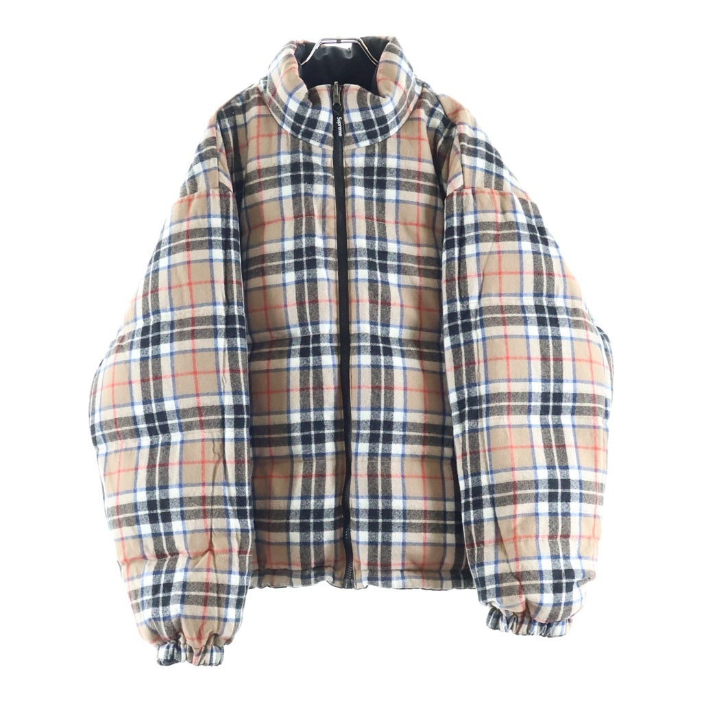 SUPREME(シュプリーム) 24AW Reversible Puffer Jacket リバーシブル 中綿 ロゴ刺繍 ジップアップ ジャケット ブラック