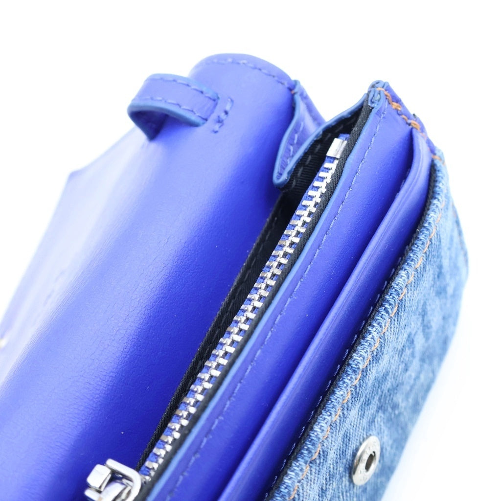 DIESEL(ディーゼル) オーバルD デニム ウォレット 二つ折り 財布 インディゴ