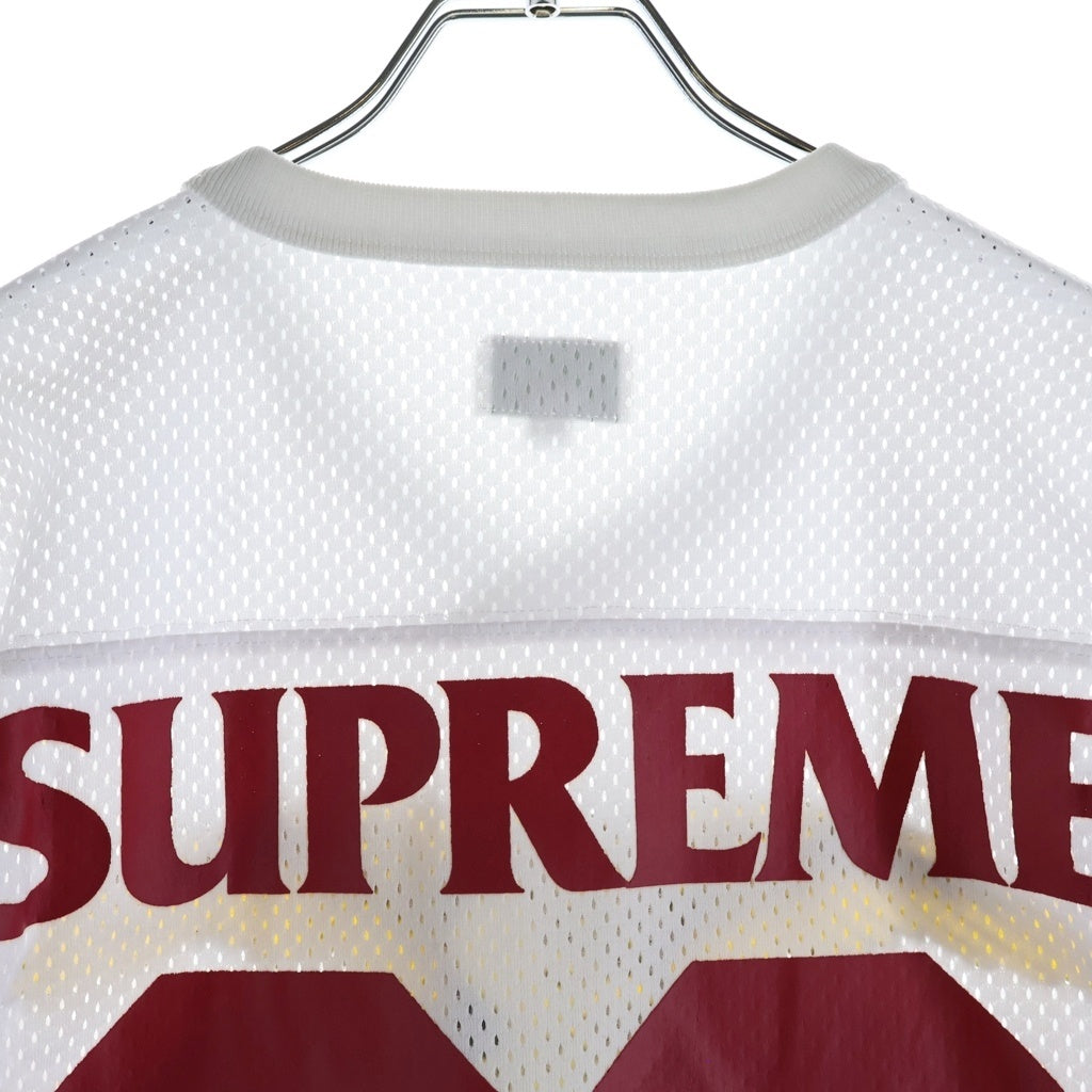 SUPREME(シュプリーム) 14SS ×ANTIHERO Football Top ×アンチヒーロー フットボール メッシュ 半袖Tシャツ カットソー ホワイト