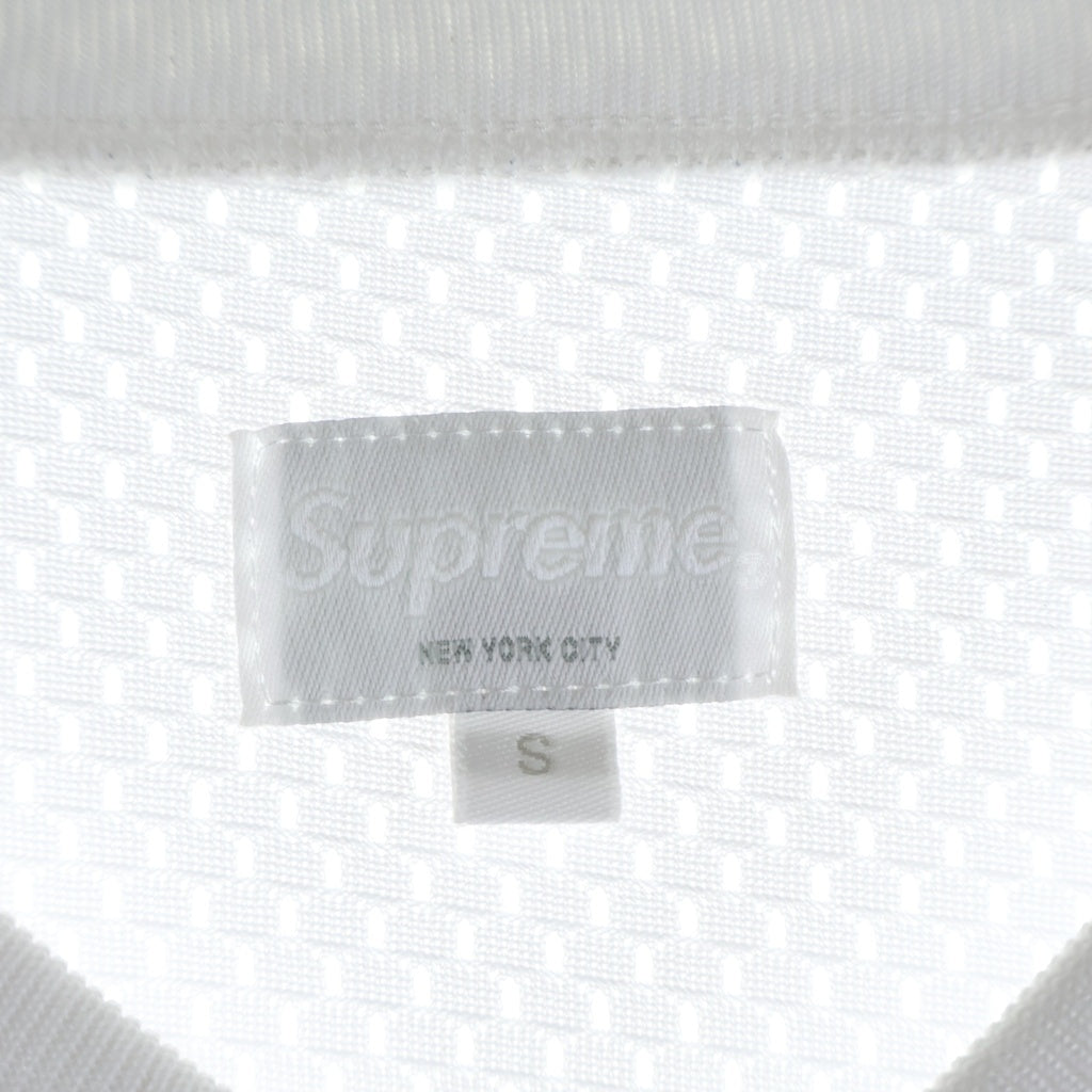 SUPREME(シュプリーム) 14SS ×ANTIHERO Football Top ×アンチヒーロー フットボール メッシュ 半袖Tシャツ カットソー ホワイト