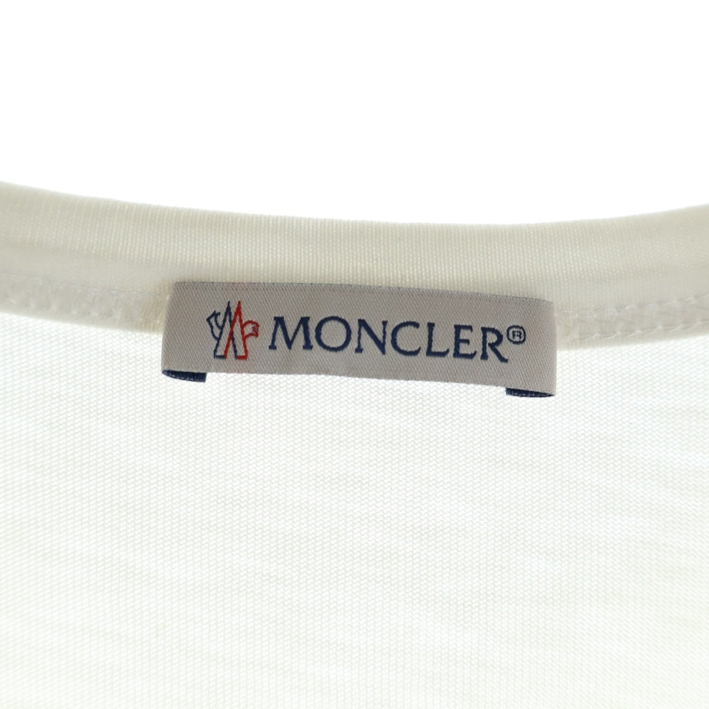 MONCLER(モンクレール) フロントMロゴ プリント半袖Tシャツ カットソー ホワイト E20918048250