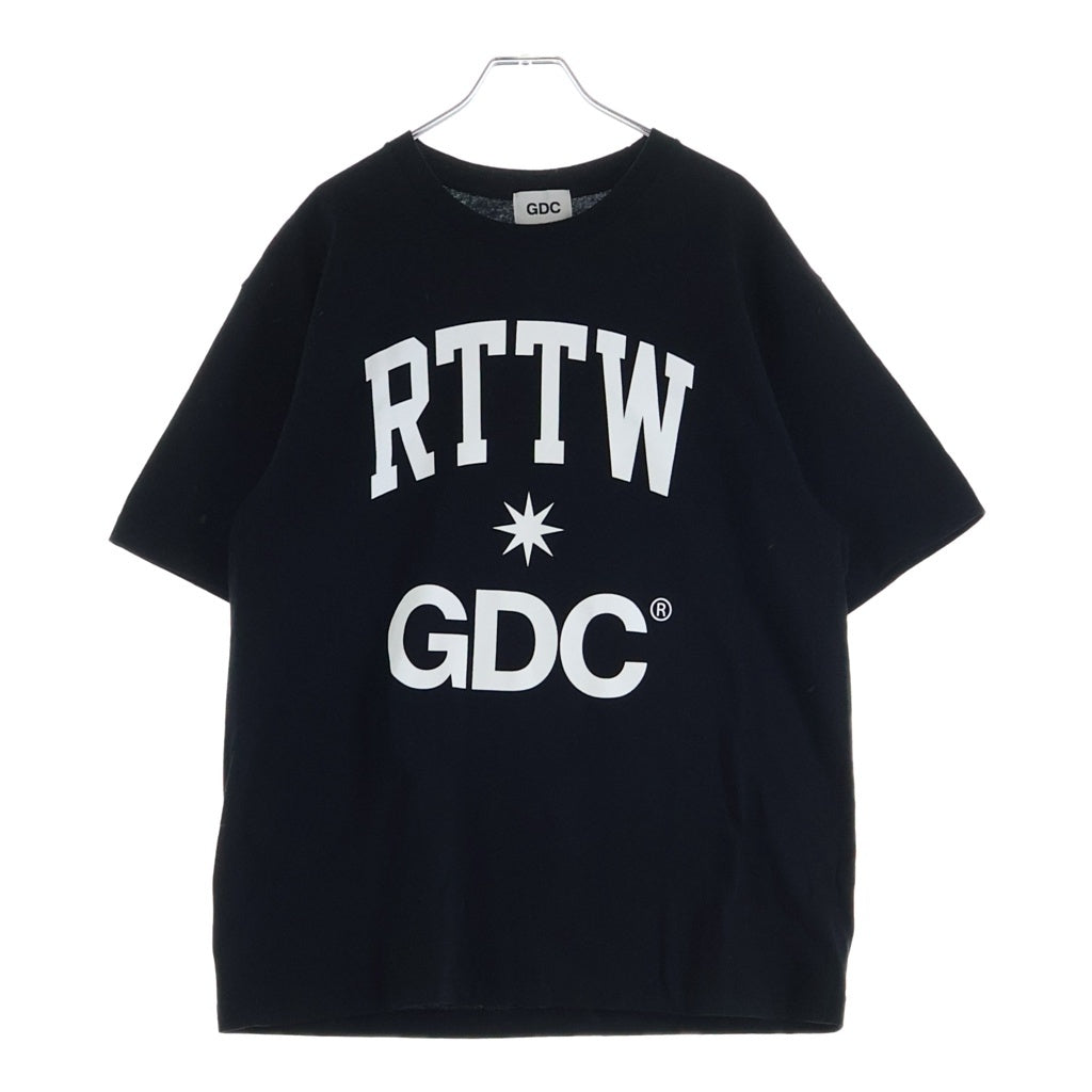 GDC(ジーディーシー) ×ROTTWEILER LOGO PRINT TEE ×ロットワイラー ロゴプリント半袖Tシャツ カットソー ブラック GD0417