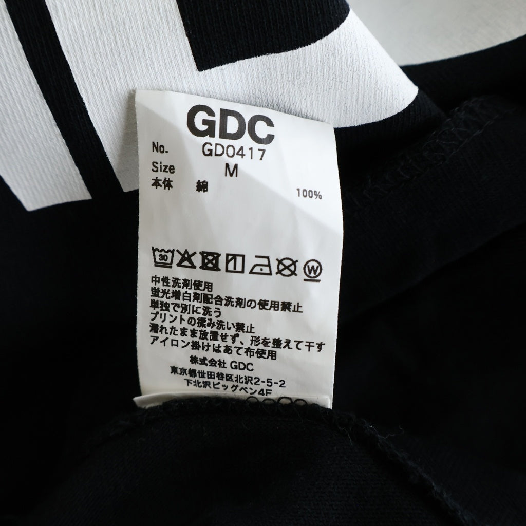 GDC(ジーディーシー) ×ROTTWEILER LOGO PRINT TEE ×ロットワイラー ロゴプリント半袖Tシャツ カットソー ブラック GD0417