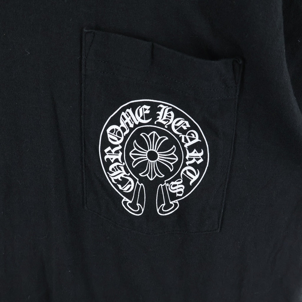 CHROME HEARTS(クロムハーツ) HONOLULU Limited Horseshoe S/S Tee ホノルル限定 ホースシュープリント クルーネック半袖Tシャツ ブラック