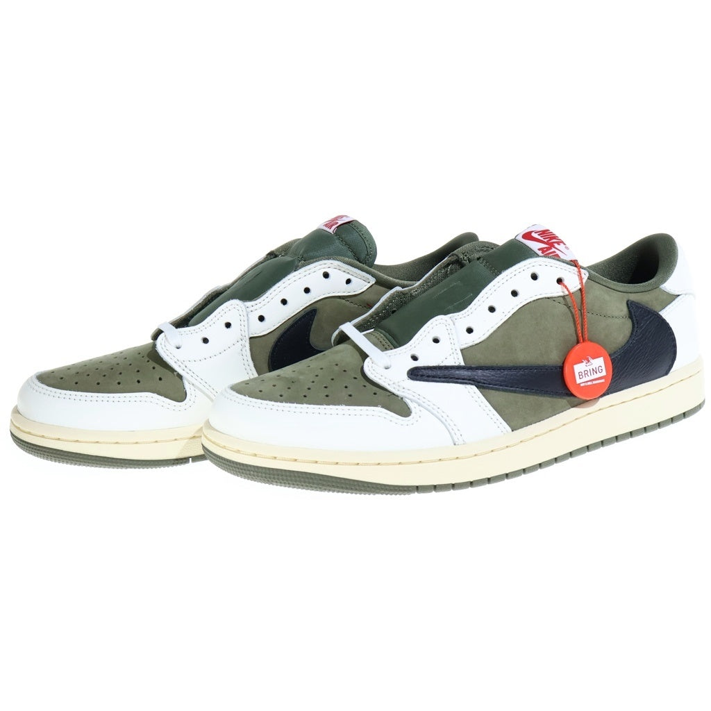 NIKE(ナイキ) ×TAVIS SCOTT AIR JORDAN1 LOW OG SP エアジョーダン1 ローカットスニーカー カーキ US10/28cm DM7866-200