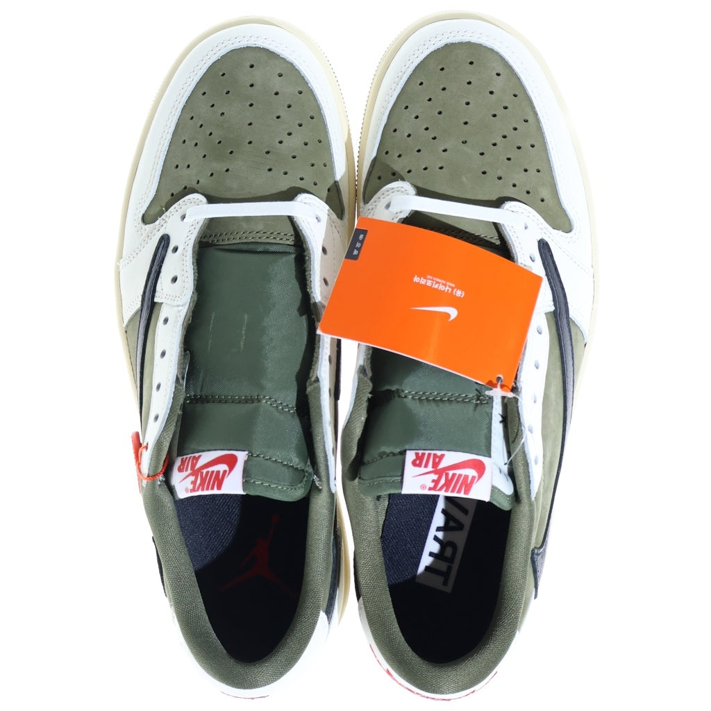 NIKE(ナイキ) ×TAVIS SCOTT AIR JORDAN1 LOW OG SP エアジョーダン1 ローカットスニーカー カーキ US10/28cm DM7866-200