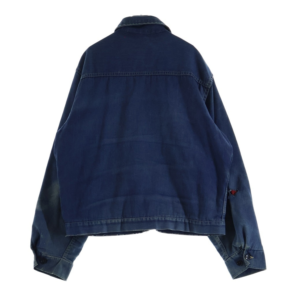 NO BRAND(ノーブランド) 70S BIG SMIH ビッグスミス ジップアップ デニム ジャケット インディゴ 7384
