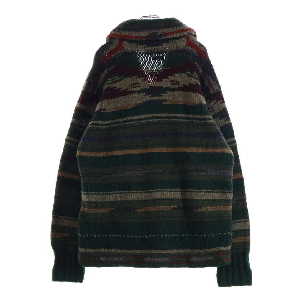 POLO RALPH LAUREN(ポロラルフローレン) 90S ハンドニット ネイティブ ショールカラー カーディガン マルチ