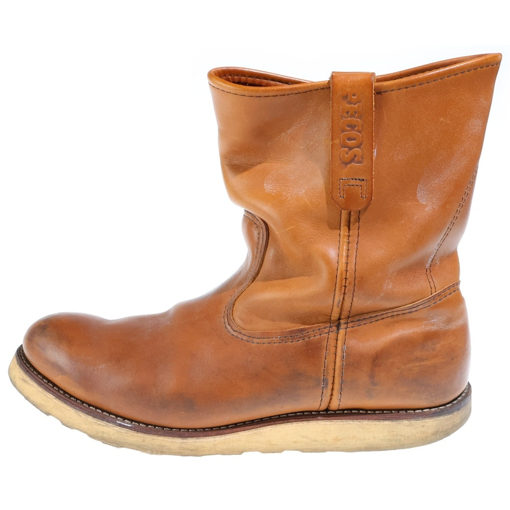 RED WING(レッド ウイング) ペコスブーツ プルオン ウエスタン レザー ハイカット ブーツ ブラウン 866