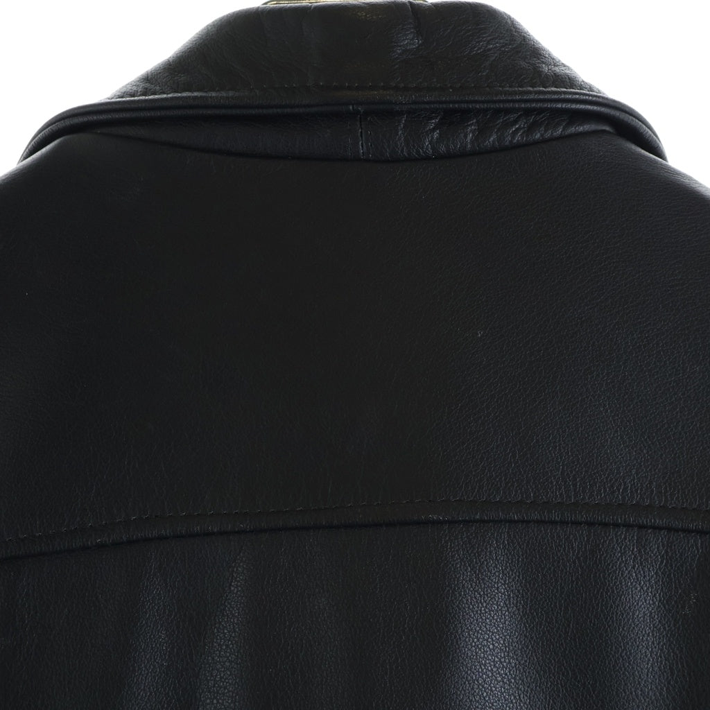 666 LEATHER WEAR(トリプルシックスレザーウェア) マイウェン シドタグ レザー ダブル ライダース ジャケット ブラック