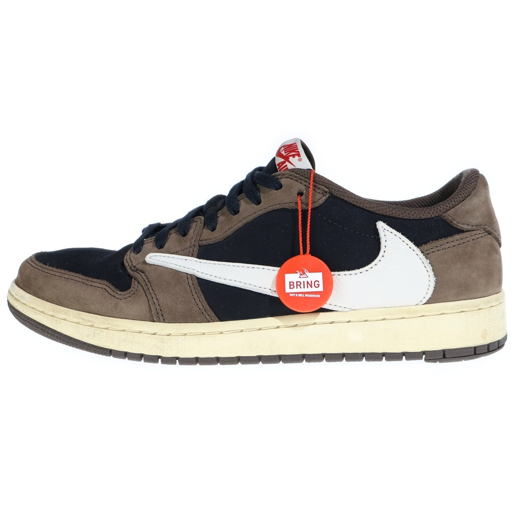 NIKE(ナイキ) ×TRAVIS SCOTT AIR JORDAN 1 LOW OG SP-T トラヴィススコット エアジョーダン ローカットスニーカー ブラウン/ブラック US9.5/27.5cm CQ4277-001