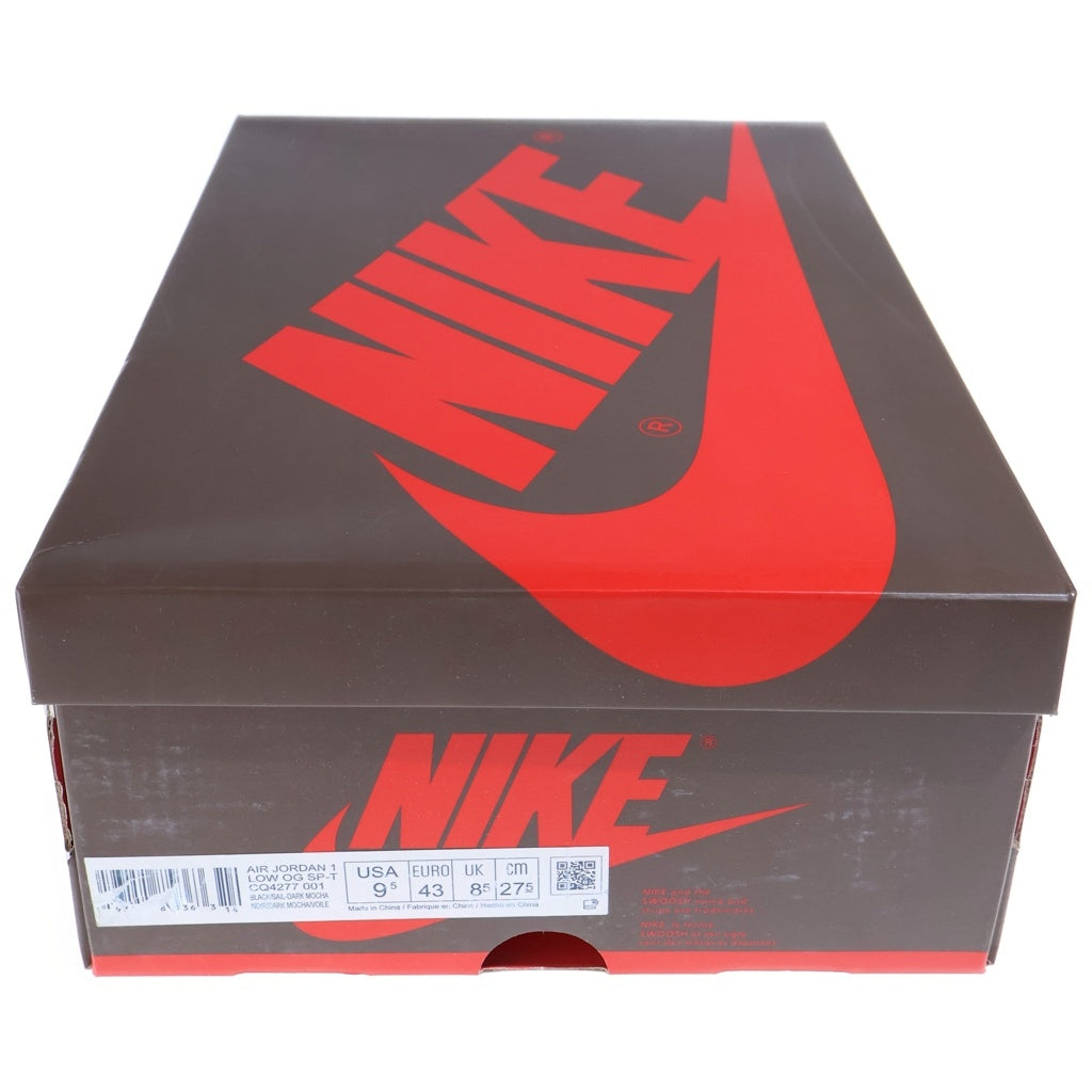 NIKE(ナイキ) ×TRAVIS SCOTT AIR JORDAN 1 LOW OG SP-T トラヴィススコット エアジョーダン ローカットスニーカー ブラウン/ブラック US9.5/27.5cm CQ4277-001