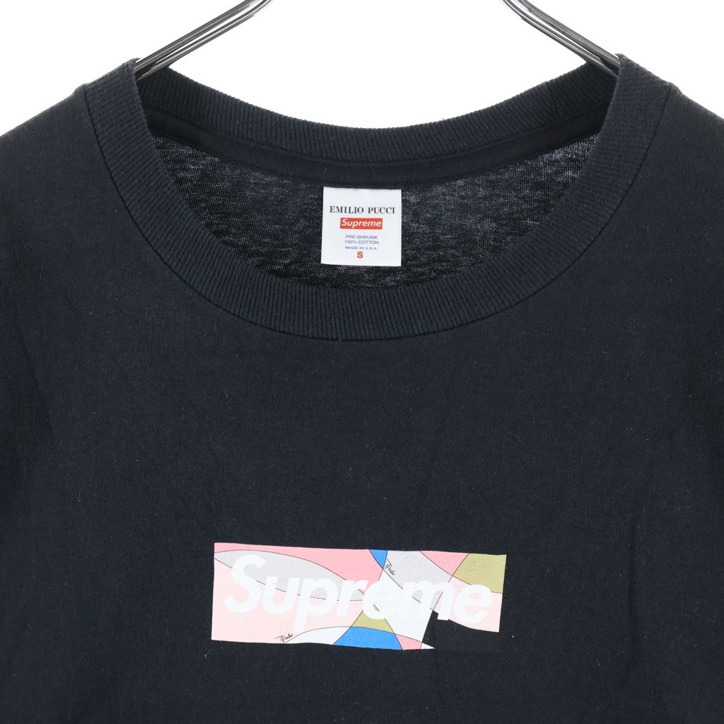 SUPREME(シュプリーム) 21SS ×Emilio Pucci Box Logo Tee ×エミリオプッチ ボックスロゴ 半袖Tシャツ ブラック