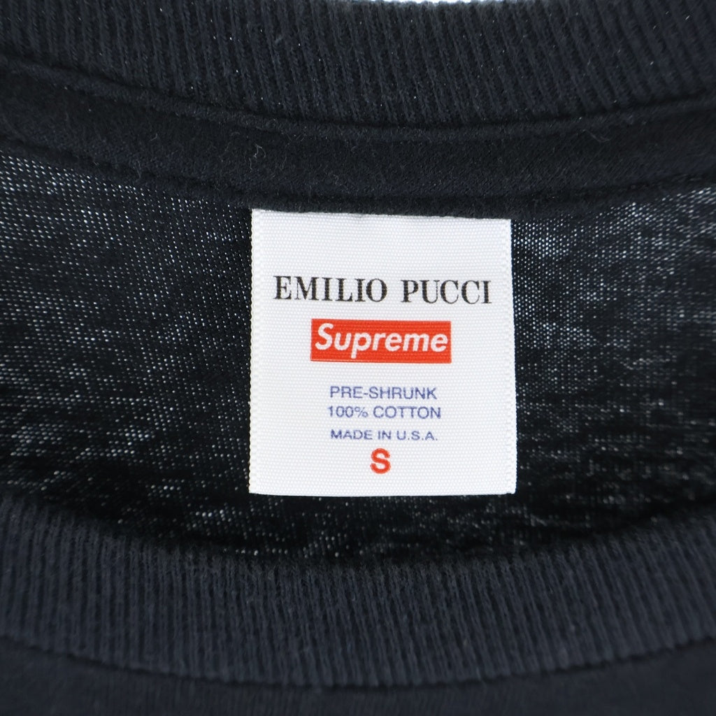 SUPREME(シュプリーム) 21SS ×Emilio Pucci Box Logo Tee ×エミリオプッチ ボックスロゴ 半袖Tシャツ ブラック