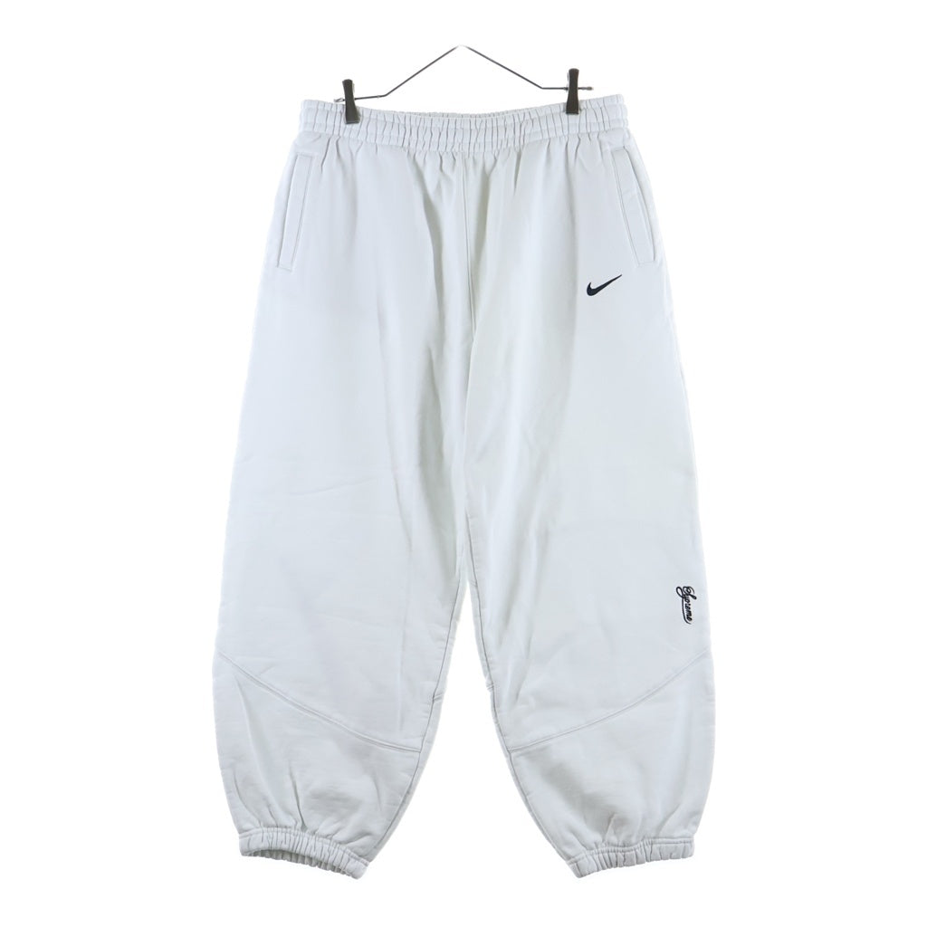 SUPREME(シュプリーム) 25SS ×Nike Sweatpant ×ナイキ ロゴ刺繍 スウェット パンツ ホワイト HF9630-121