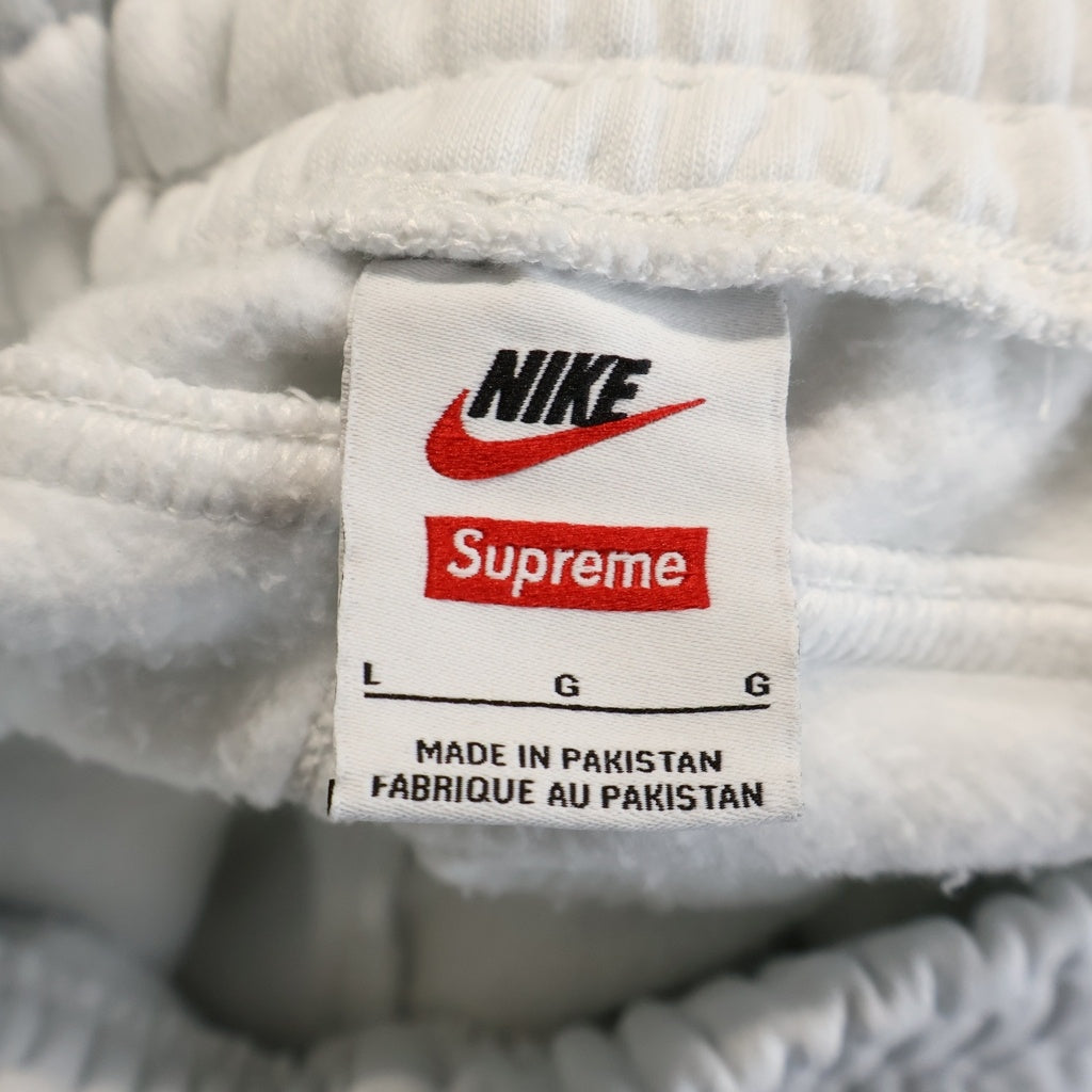 SUPREME(シュプリーム) 25SS ×Nike Sweatpant ×ナイキ ロゴ刺繍 スウェット パンツ ホワイト HF9630-121
