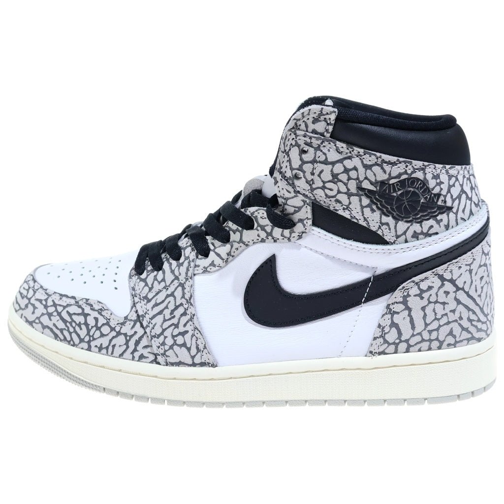 NIKE(ナイキ) AIR JORDAN 1 RETRO HIGH OG WHITE CEMENT ELEPHANT エアジョーダン1 ホワイトセメント ハイカットスニーカー ホワイト/グレー US9.5/27.5cm DZ5485-052