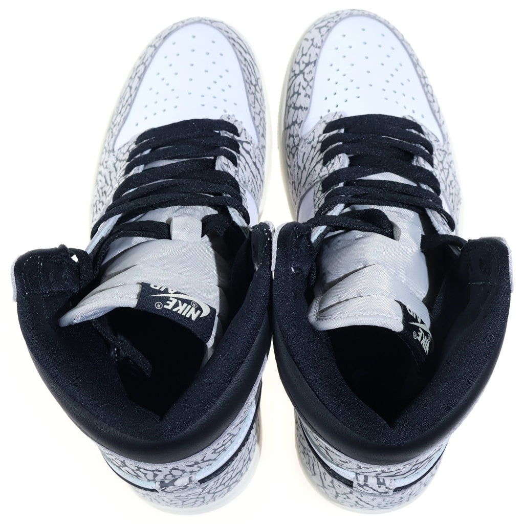 NIKE(ナイキ) AIR JORDAN 1 RETRO HIGH OG WHITE CEMENT ELEPHANT エアジョーダン1 ホワイトセメント ハイカットスニーカー ホワイト/グレー US9.5/27.5cm DZ5485-052