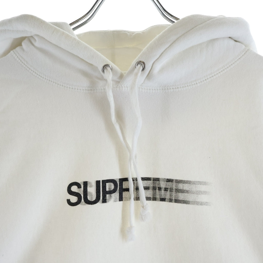 SUPREME(シュプリーム) 23AW Motion Logo Hooded Sweatshirt ロゴ プリント フーデット スウェットシャツ パーカー ホワイト