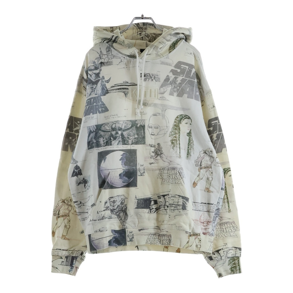 KITH(キス) 23AW ×Kith Star Wars Sketches Hoodie フーデット スウェットシャツ パーカー ホワイト