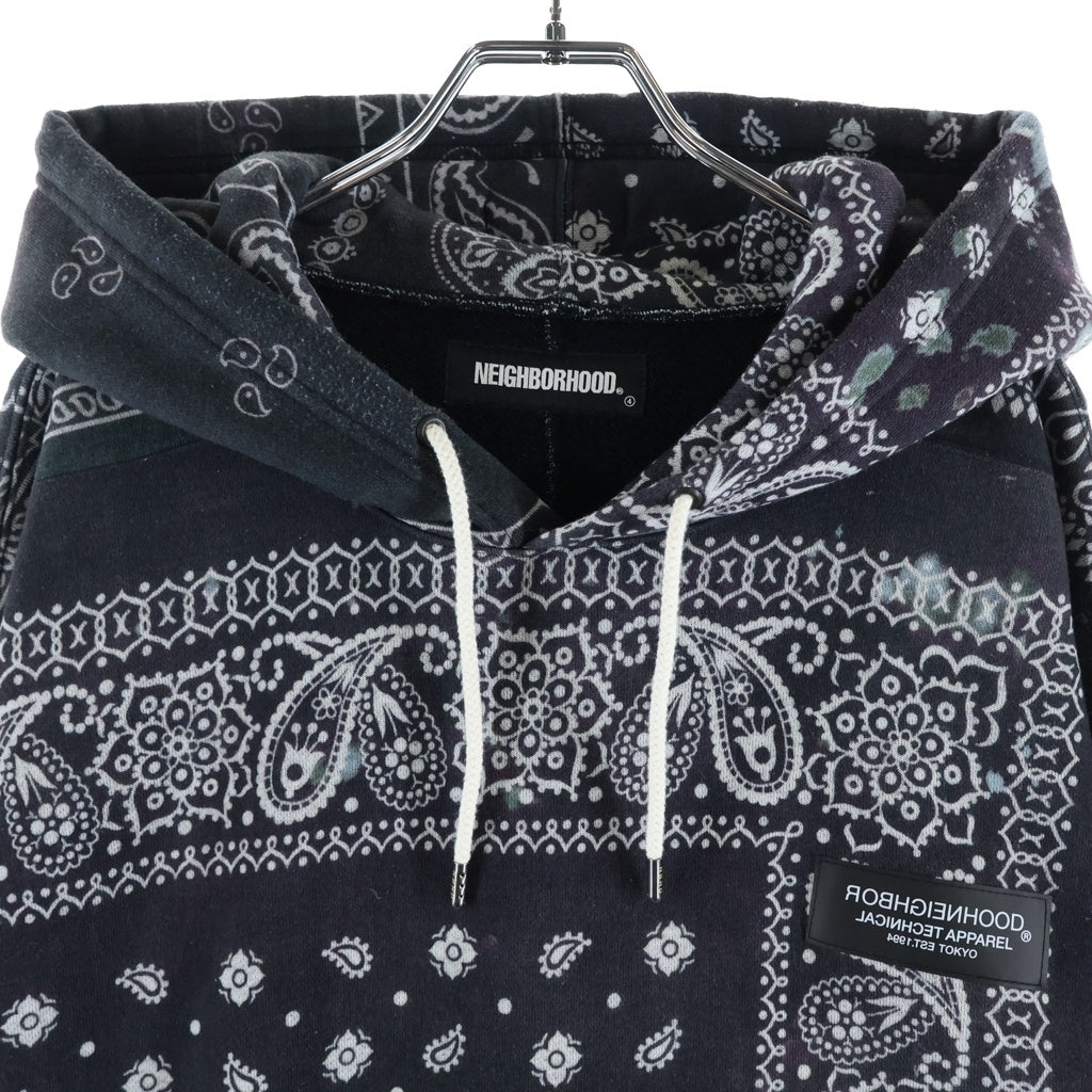 NEIGHBORHOOD(ネイバーフッド) 21AW BANDANA CHOPPED / EC-HOODED . LS ペイズリー柄 フーデット スウェットシャツ パーカー212UNNH-CSM04