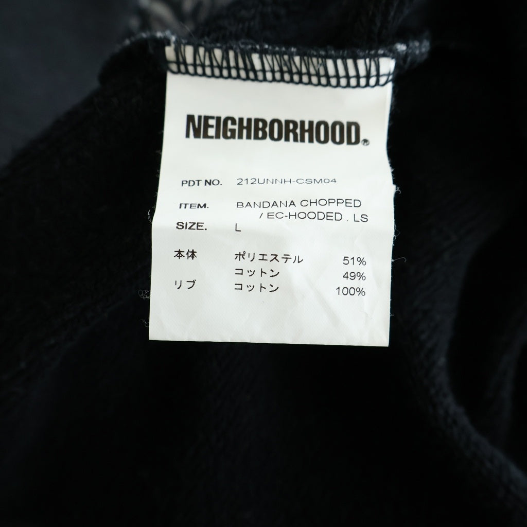 NEIGHBORHOOD(ネイバーフッド) 21AW BANDANA CHOPPED / EC-HOODED . LS ペイズリー柄 フーデット スウェットシャツ パーカー212UNNH-CSM04