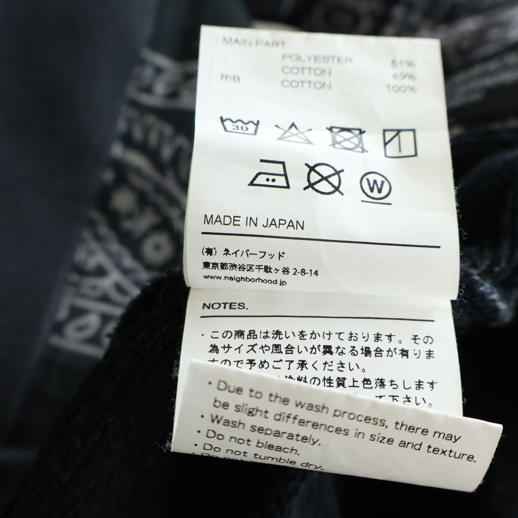 NEIGHBORHOOD(ネイバーフッド) 21AW BANDANA CHOPPED / EC-HOODED . LS ペイズリー柄 フーデット スウェットシャツ パーカー212UNNH-CSM04